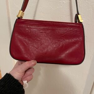 Mondani New York 90’s Red Leather Shoulder Bag Purse